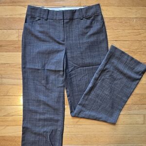 Wool Low Waisted Gray Straight Leg Trousers